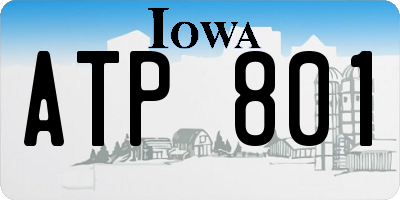 IA license plate ATP801