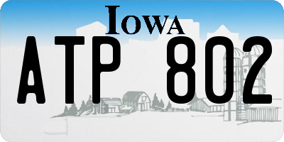IA license plate ATP802