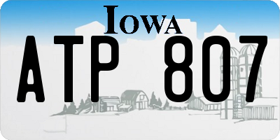 IA license plate ATP807