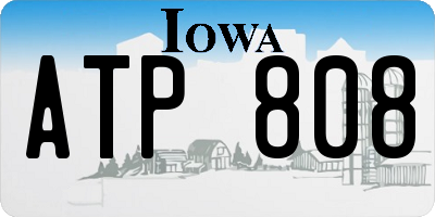 IA license plate ATP808