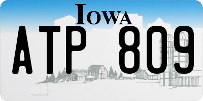 IA license plate ATP809