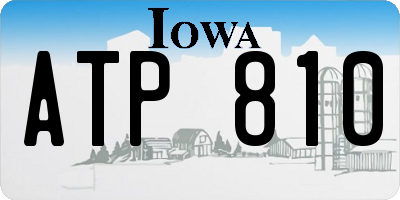 IA license plate ATP810