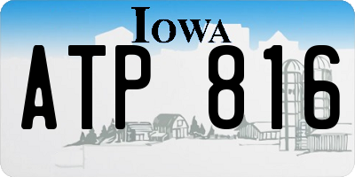 IA license plate ATP816