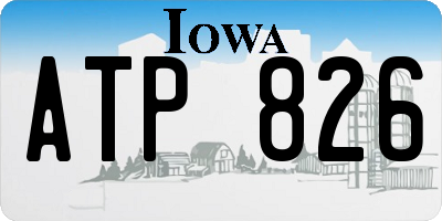 IA license plate ATP826