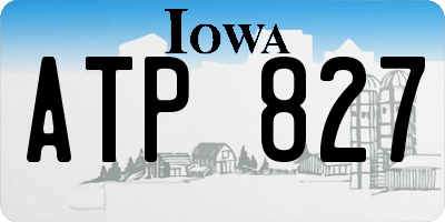 IA license plate ATP827