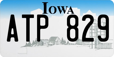 IA license plate ATP829