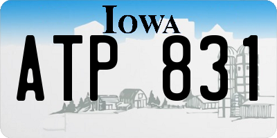 IA license plate ATP831