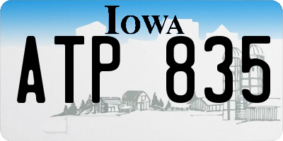 IA license plate ATP835