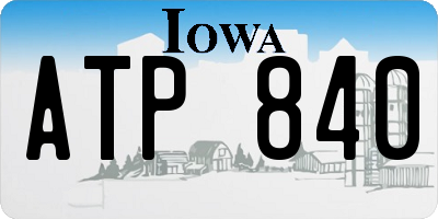 IA license plate ATP840