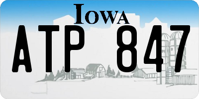 IA license plate ATP847