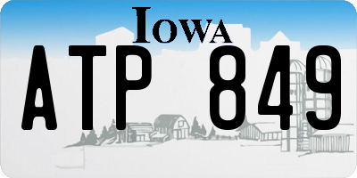 IA license plate ATP849