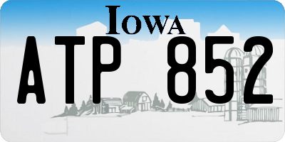 IA license plate ATP852