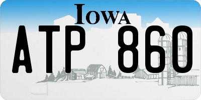 IA license plate ATP860