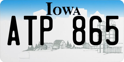 IA license plate ATP865