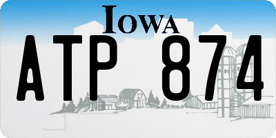 IA license plate ATP874