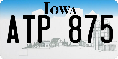 IA license plate ATP875