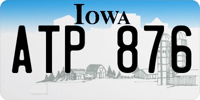 IA license plate ATP876