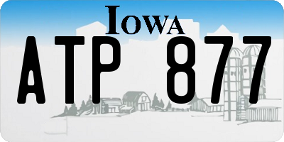 IA license plate ATP877