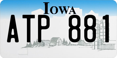 IA license plate ATP881