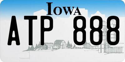 IA license plate ATP888