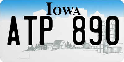 IA license plate ATP890
