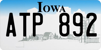 IA license plate ATP892