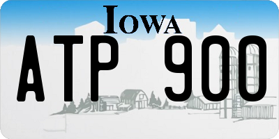 IA license plate ATP900