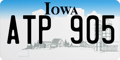 IA license plate ATP905