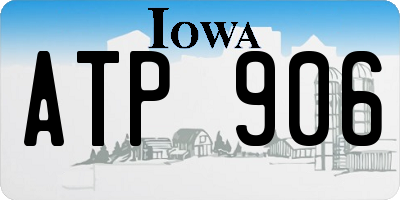 IA license plate ATP906