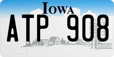 IA license plate ATP908