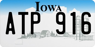 IA license plate ATP916
