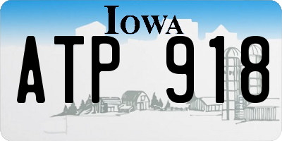 IA license plate ATP918