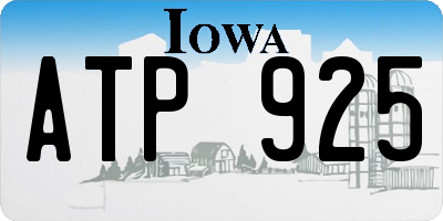IA license plate ATP925