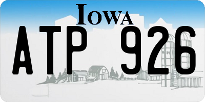 IA license plate ATP926