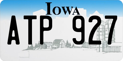 IA license plate ATP927