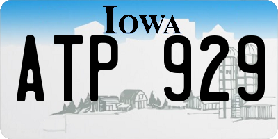 IA license plate ATP929