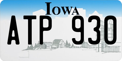 IA license plate ATP930