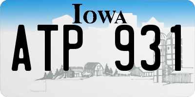 IA license plate ATP931