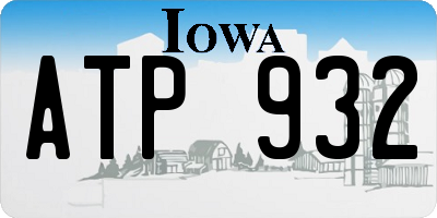 IA license plate ATP932