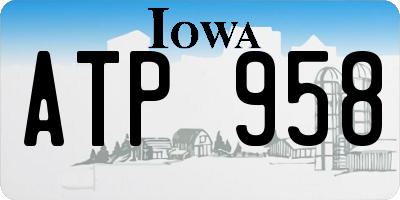 IA license plate ATP958