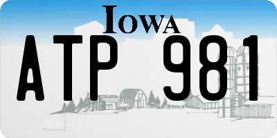 IA license plate ATP981
