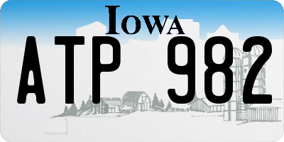 IA license plate ATP982