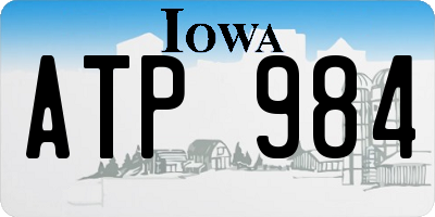 IA license plate ATP984