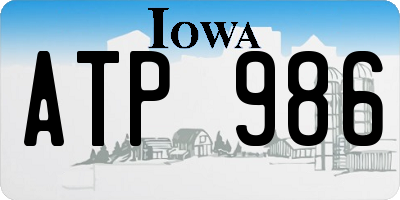IA license plate ATP986