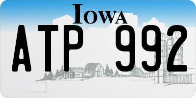 IA license plate ATP992