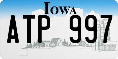 IA license plate ATP997