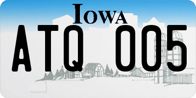 IA license plate ATQ005