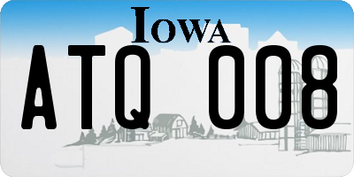 IA license plate ATQ008