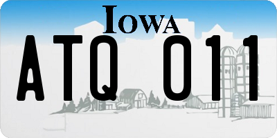 IA license plate ATQ011