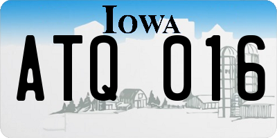 IA license plate ATQ016